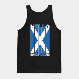 Hello Scotland Vertical Scotland Flag Tank Top